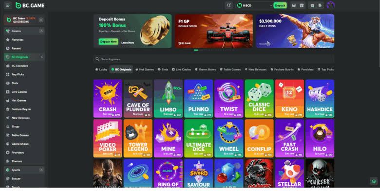 Todo sobre el Casino de Criptomonedas BC.Game